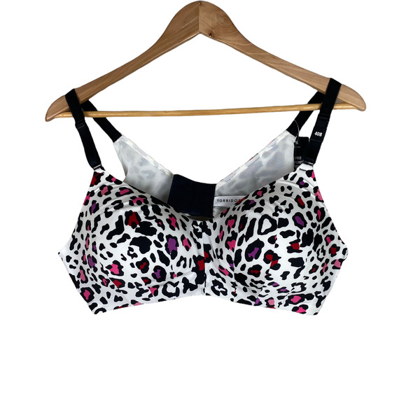 Torrid NWT Lightly Lined Everyday Wire-Free Bra Leopard 360° Back Smoothing 48D - Picture 5 of 9